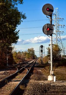 Train Signal Stock Photo