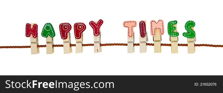 Happy Time phrase clip on the rope