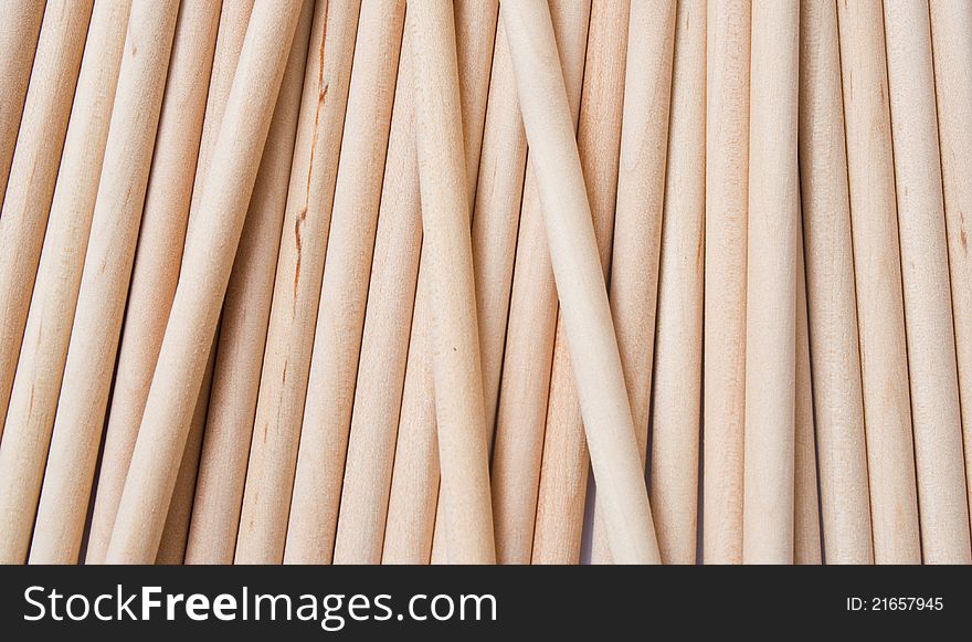 A frame of readymade wooden sticks