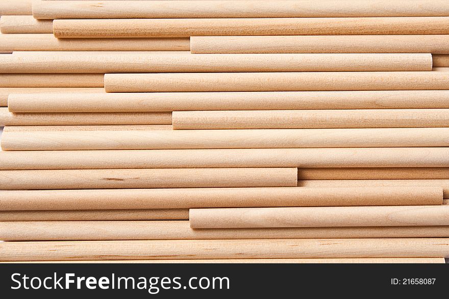 A frame of readymade wooden sticks