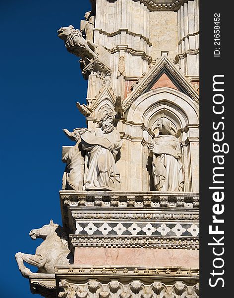 Details of the cathedral in siena, italy. Details of the cathedral in siena, italy