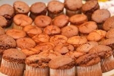 Chocolate Muffins On A Display Royalty Free Stock Photo