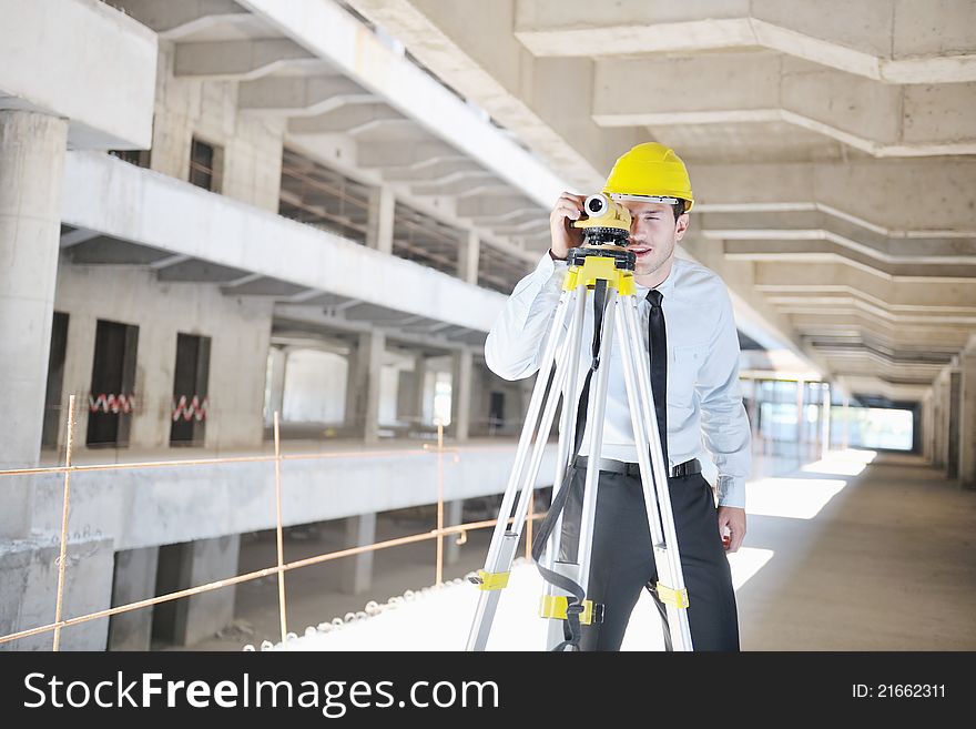 Architect On Construction Site