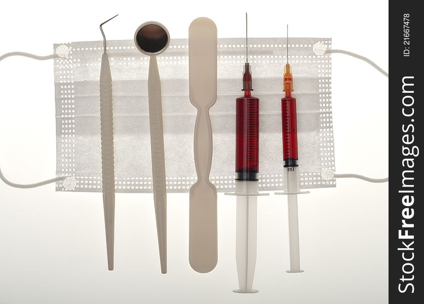 dental instruments and syringes