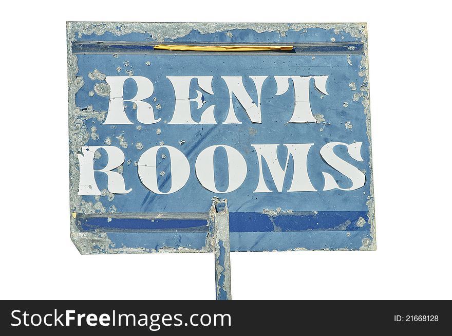 RENT ROOMS Sign