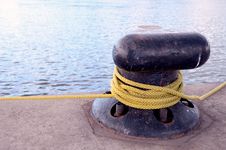 Rope Rotated Around Pole. Royalty Free Stock Photo Rope Rotated Around Pole. Royalty Free Stock Photo