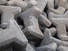 I-shaped Man Made Concrete Rock Royalty Free Stock Photos