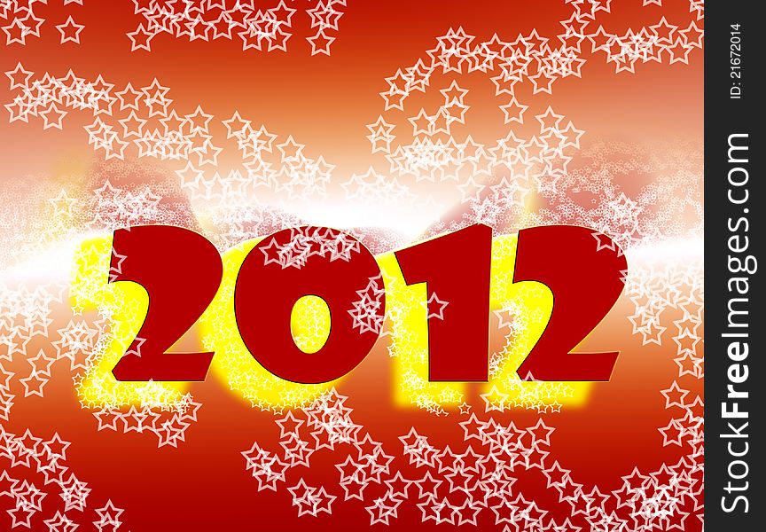 Happy New Year 2012 glitter and stars. Happy New Year 2012 glitter and stars