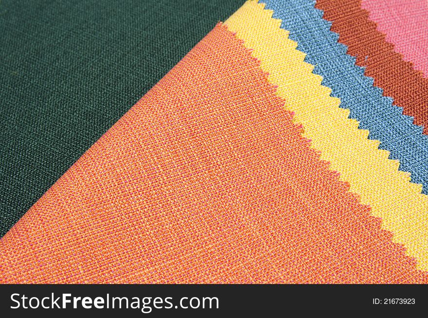 Multicolor fabric texture samples