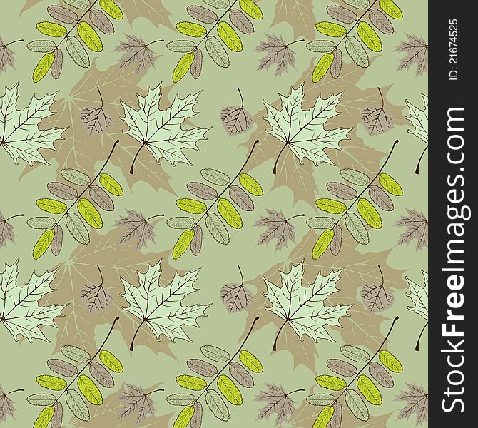 Leaf Pattern. Vector Illustration Eps.10.