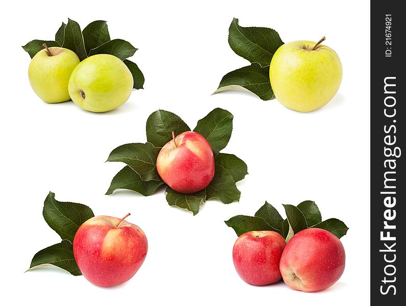 A set of apples differently arranged. A set of apples differently arranged