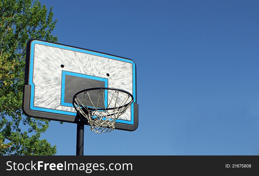 Basket hoop in early spring. Basket hoop in early spring.