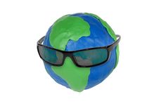 Sunglasses And Globe Royalty Free Stock Photo