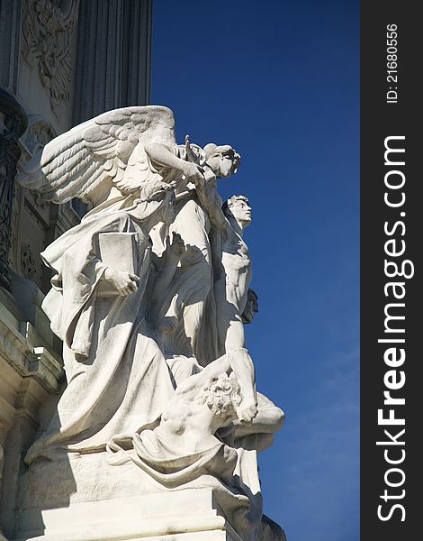 Angel sculpture monument in Madrid