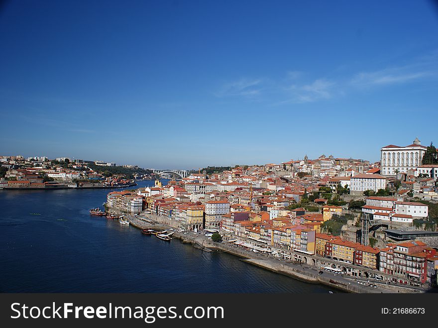 View of Porto, Douro river and bay (Portugal). View of Porto, Douro river and bay (Portugal)