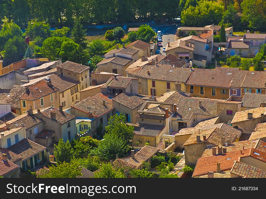 Rooftops in a residential area in France. Rooftops in a residential area in France