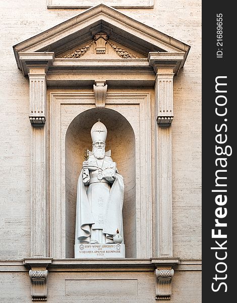 Statue of S. Gregorius Armeniae the Illuminator in Vatican, Rome, Italy