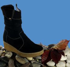 Suede Boots Royalty Free Stock Photos