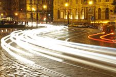 Night Street In Prague Royalty Free Stock Photo