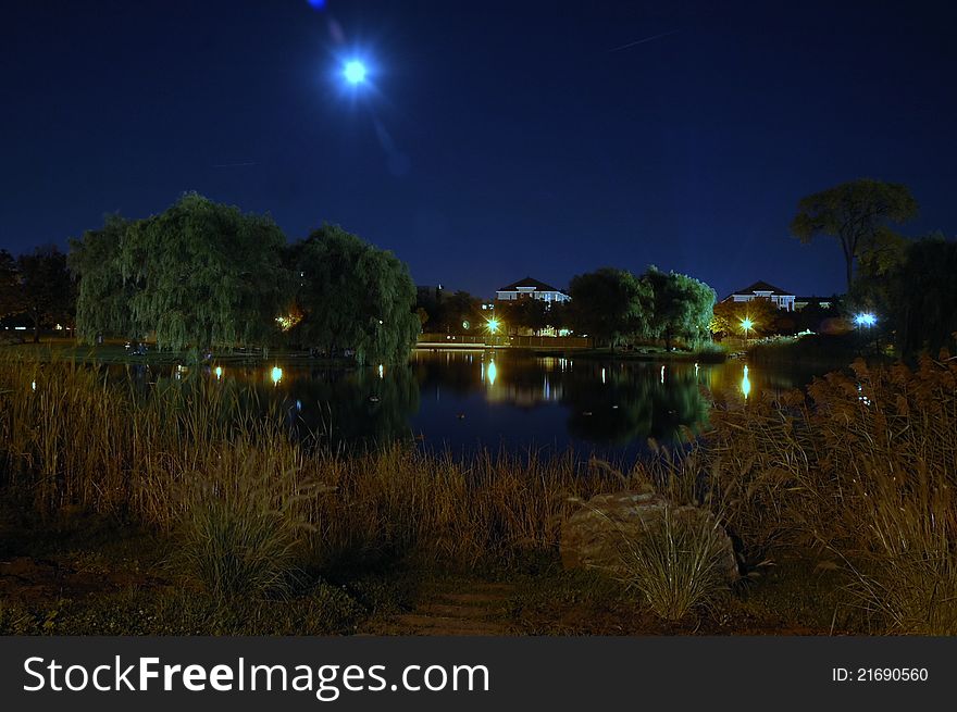 Image of the park at night. Image of the park at night