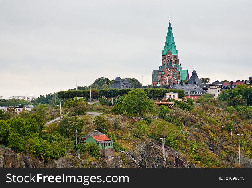 View on Sofia Church in Stockholm