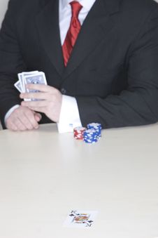 Man Playing Poker Royalty Free Stock Photo Man Playing Poker Royalty Free Stock Photo