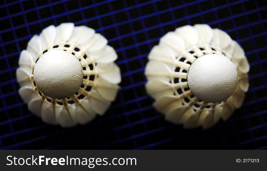 Shuttlecock and badminton close up in Sichuan,west of China