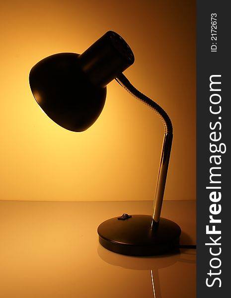 Black Lamp golden backround Decor. Black Lamp golden backround Decor