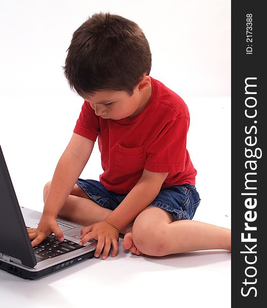 Little Boy and Laptop