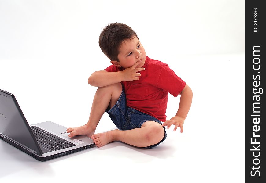 Little Boy and Laptop