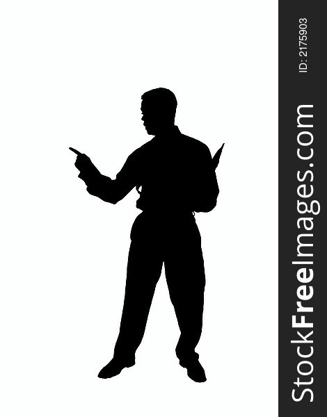 Silhouette Of A Businessman