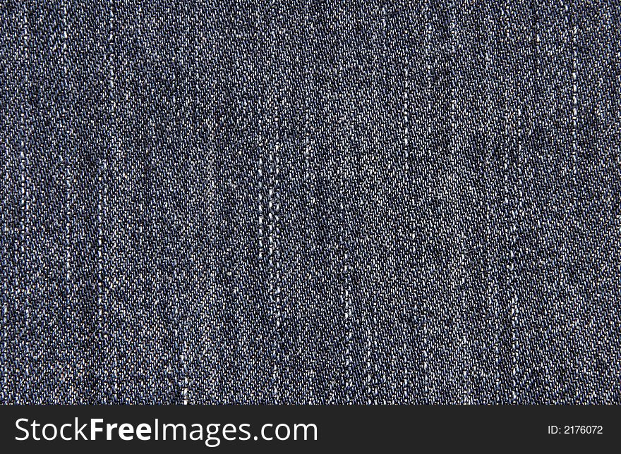 Close-Up Of Blue Denim Cloth - Jeans Background