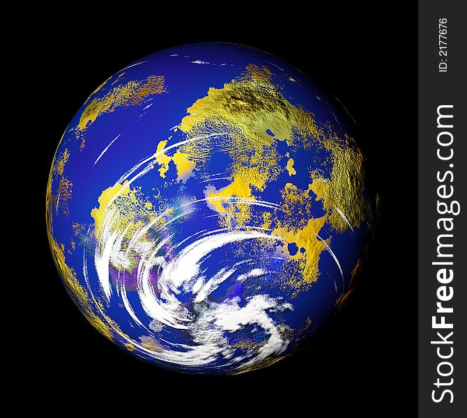 Computer generated 3D of the earth. Computer generated 3D of the earth