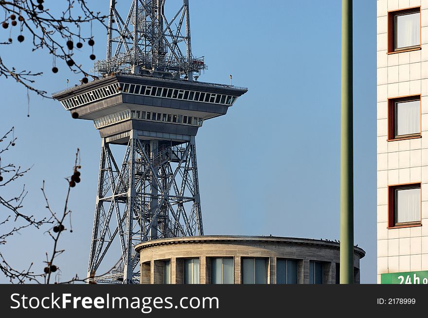 A attraction in berlin, called transmission tower. A attraction in berlin, called transmission tower