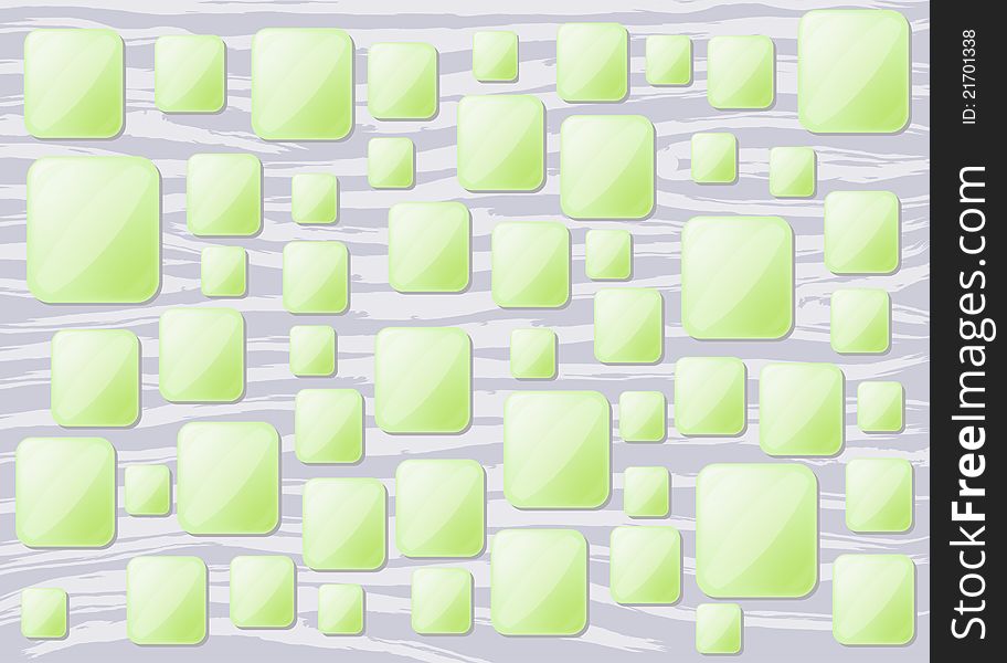 Pattern background with various rounded corner green square on grey wood texture style. Pattern background with various rounded corner green square on grey wood texture style