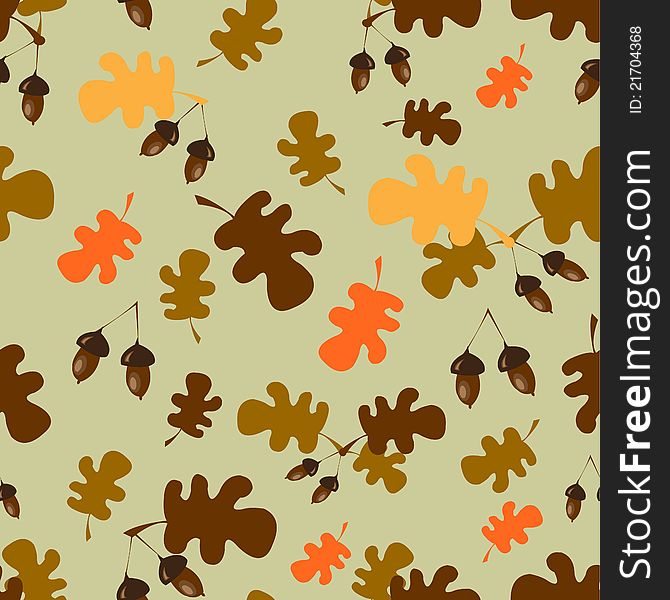 Seamless Pattern With Acorns