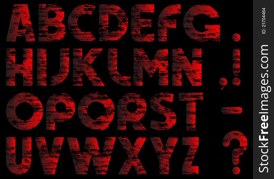 Alphabet In Style Grunge