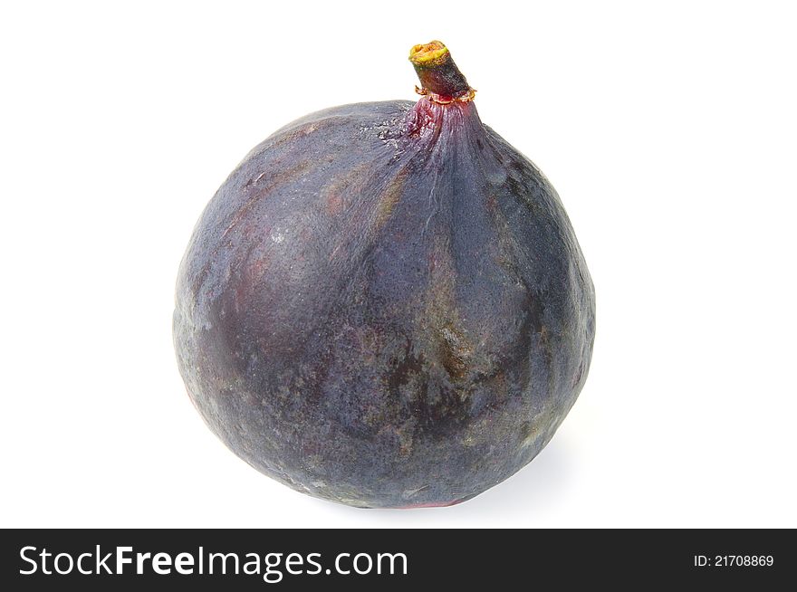 Fresh figs on white background