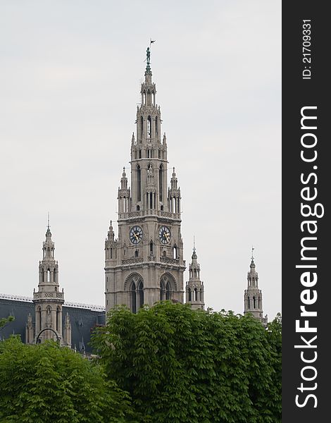 Rathaus (Town Hall) in downtown Vienna