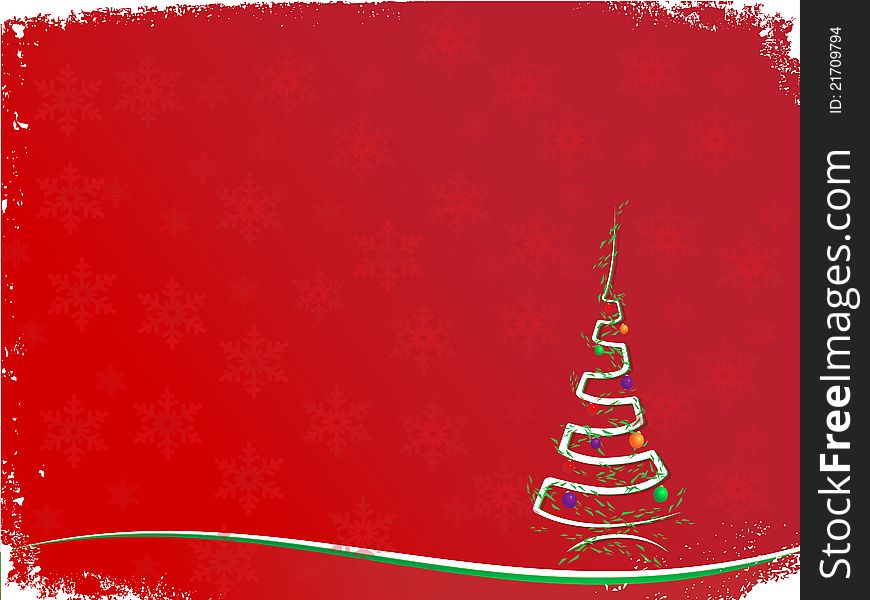 Colorful christmas tree illustration