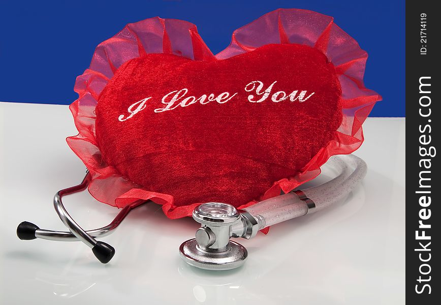 Red Valentine hearh and health tool. Red Valentine hearh and health tool