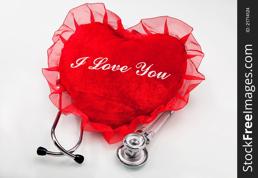 Red Valentine hearh and health tool. Red Valentine hearh and health tool