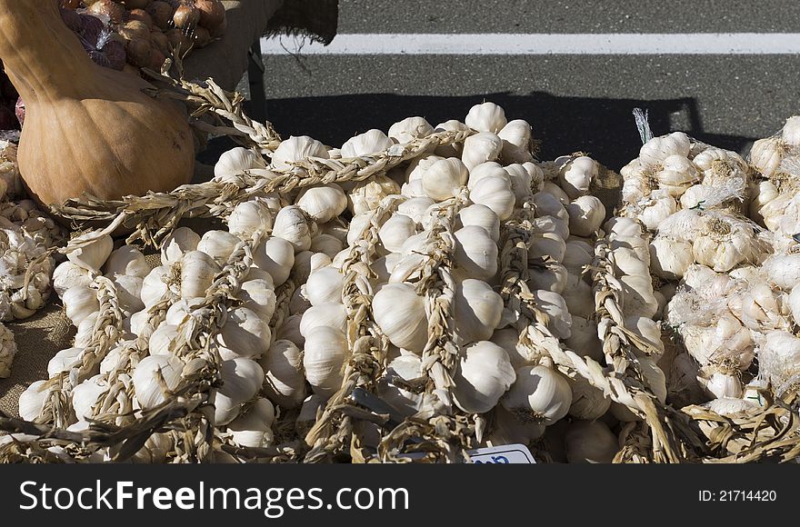 Nice garlic at market place