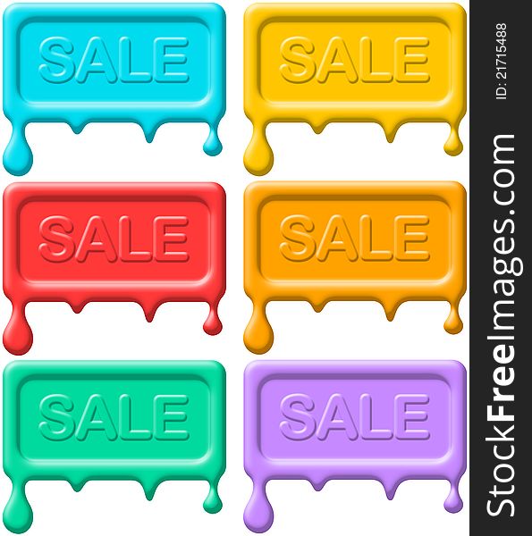 Colorful Glossy Melting Sale Seals
