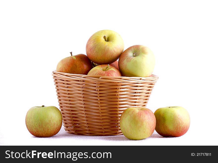Apple and basket