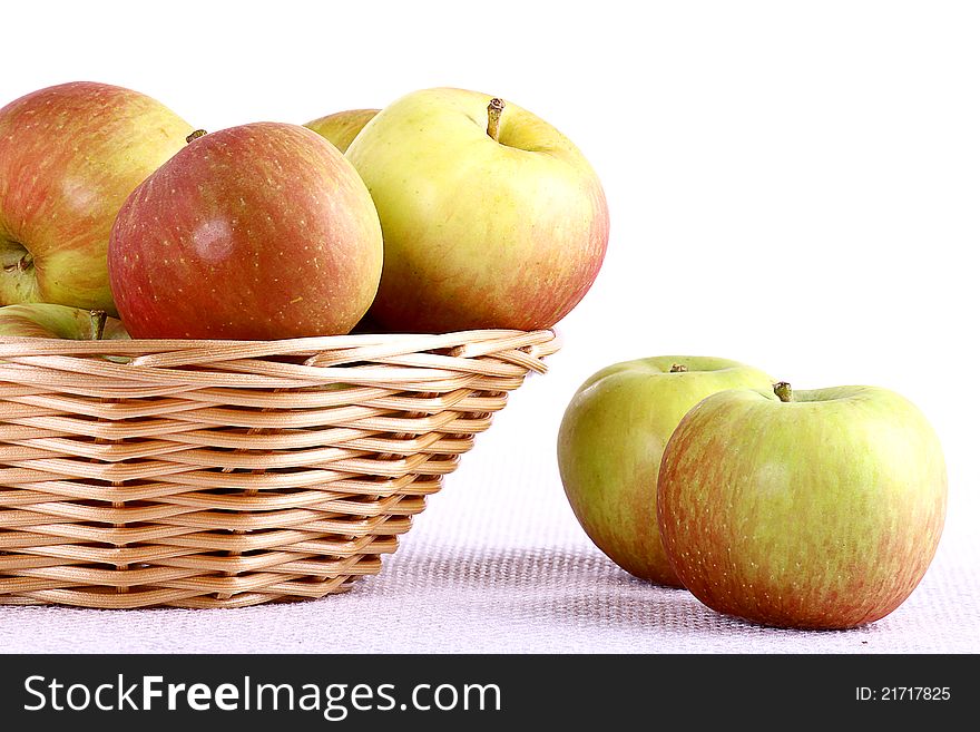 Basket of Red Delicious apples. Basket of Red Delicious apples
