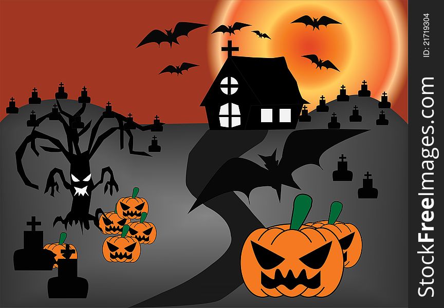 Halloween Concept Illustration Background