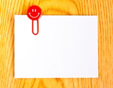 Close Up Of A Red Paper Clip And White Paper Royalty Free Stock Image Close Up Of A Red Paper Clip And White Paper Royalty Free Stock Image