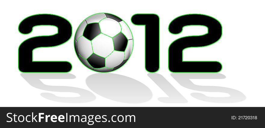 Background 2012 written with soccer ball