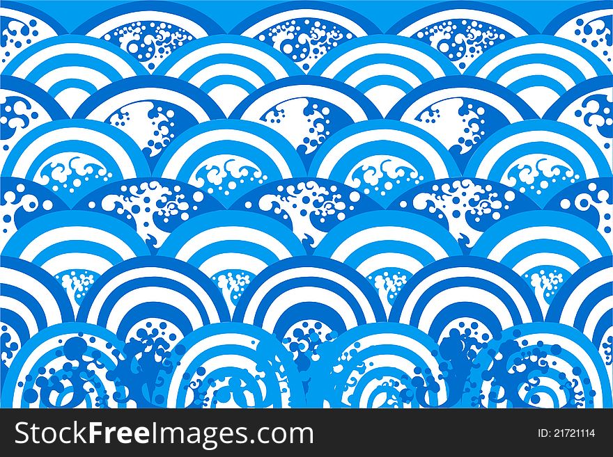 Blue wave abstract background